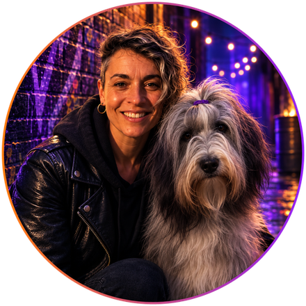 Mindy with her dog
